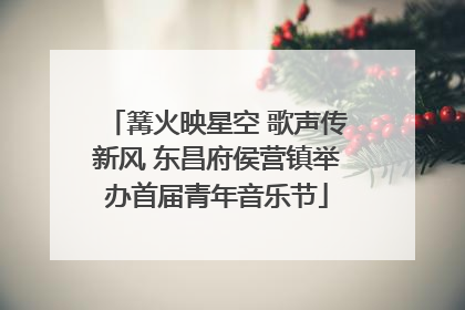 篝火映星空 歌声传新风 东昌府侯营镇举办首届青年音乐节